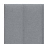 vidaXL Coussin de tête de lit gris clair 90 cm tissu