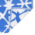 vidaXL Tapis d'extérieur ARAKIL bleu et blanc 120x180 cm PP