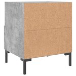 vidaXL Table de chevet gris béton 40x35x47 5 cm bois d’ingénierie