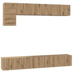 vidaXL Ensemble meuble TV 5 Pièces chêne artisanal 100 x 30 x 30 cm