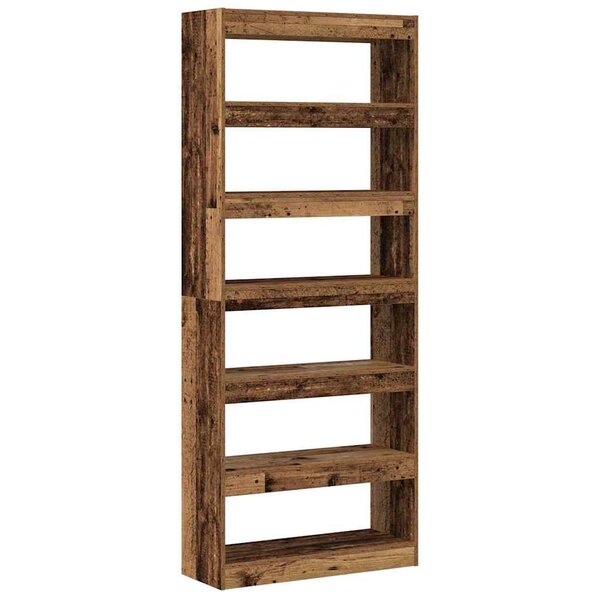 vidaXL Bibliothèque Bois ancien 80 x 30 x 198 cm Bois d'ingénierie