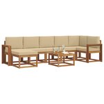 vidaXL Ensemble de canapés d'extérieur 8 Pièces Naturel et Beige