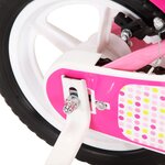 vidaXL Vélo pour enfants 12 pouces Blanc et rose