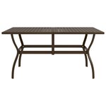 vidaXL Table de jardin Marron 140x80x72 cm Acier