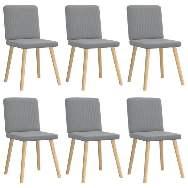 vidaXL Chaises à manger lot de 6 gris clair tissu