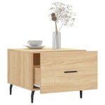 vidaXL Table basse Chêne sonoma 50x50x40 cm Bois d'ingénierie