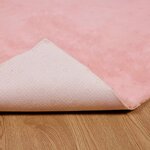 vidaXL Tapis en Fourrure Synthétique de Lapin Olite Rose 200 x 280 cm