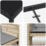 vidaXL Ensemble de salle à manger pour jardin 9 Pièces Beige Poly rotin