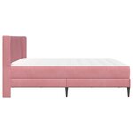 vidaXL Cadre de lit avec matelas Rose 200 x 200 cm Velours