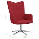 vidaXL Chaise de relaxation Rouge bordeaux Tissu