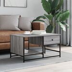 vidaXL Table basse sonoma gris 85 5x51x45 cm bois d'ingénierie