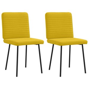 vidaXL Chaises à manger lot de 2 Jaune Velours