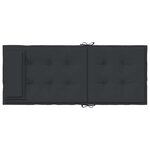 vidaXL Coussins de chaise à dossier haut lot de 6 noir tissu oxford
