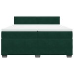 vidaXL Sommier à lattes de lit et matelas Vert foncé 200x200cm Velours