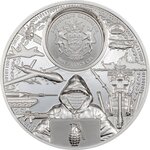 Pièce de monnaie en Argent 3000 Francs g 155.5 (5 oz) Millésime 2025 Time Flies WAR HAS NO REAL WINNER