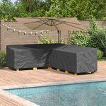 vidaXL Housse de meubles d'extérieur Noir 286 x 222 x 80 cm Tissu 600D