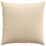 vidaXL Coussins de canapé 2 Pièces Crème 60 x 60 cm tissu