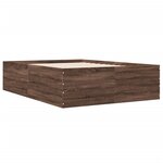 vidaXL Cadre de lit sans matelas chêne marron 140x200 cm