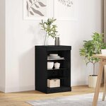 vidaXL Buffet LED Chêne noir 41 x 37 x 67 cm Bois d'ingénierie