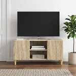 vidaXL Meuble TV 102 x 34 5 x 50 cm Chêne Sonoma Bois d'ingénierie