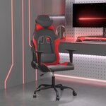 vidaXL Chaise de jeu Noir et rouge Similicuir