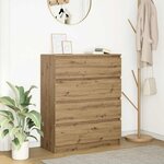 vidaXL Buffet chêne artisanal 80x35x99 cm bois d'ingénierie