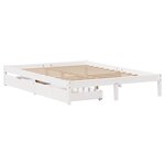 vidaXL Cadre de lit sans matelas blanc 140x190 cm bois de pin massif