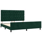 vidaXL Cadre de lit sans matelas vert foncé 160x200 cm velours
