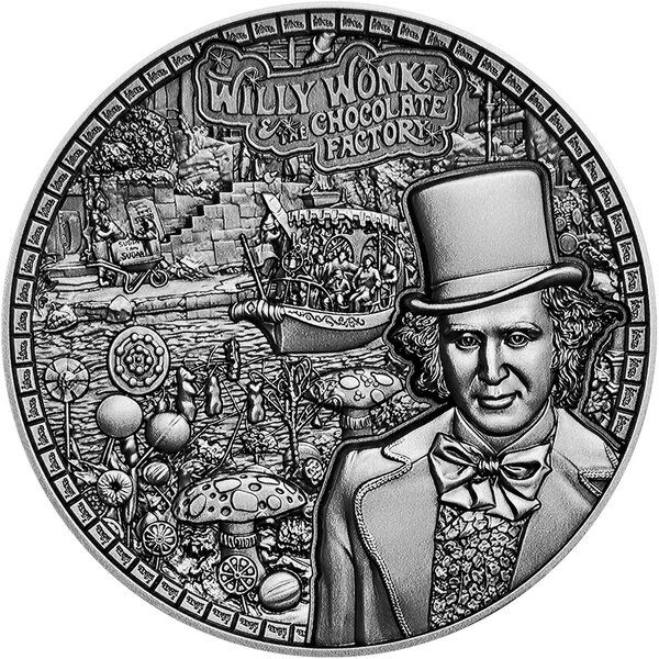 Monnaie WILLY WONKA AND THE CHOCOLATE FACTORY Argent 10$ Solomon Islands 2026 (PRÉCOMMANDE)