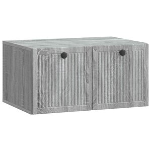 vidaXL Meuble TV mural Sonoma gris 59 5 x 41 x 30 cm Bois d'ingénierie