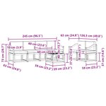 vidaXL Ensemble de canapés d'extérieur 7 pc Blanc et Beige