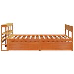 vidaXL Cadre de lit sans matelas cire marron 150x200cm bois pin massif