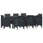 vidaXL Ensemble de salle à manger pour jardin 9 Pièces Anthracite