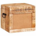 vidaXL Boîte de rangement avec stockage Marron Bois de mangue massif