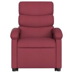 vidaXL Fauteuil inclinable électrique rouge bordeaux tissu