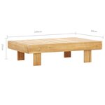 vidaXL Table basse 100x60x25 cm Bois d'acacia solide