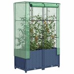 vidaXL Jardinière surélevée avec housse aspect rotin 80x40x138 cm