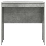 vidaXL Bureau Gris béton 80 x 50 x 76 cm