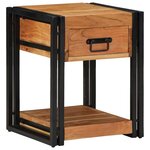 vidaXL Cabinet de chevet avec tiroir 2 Pièces Marron 40 x 40 x 50 cm