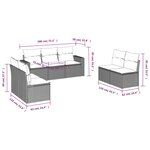 vidaXL Salon de jardin avec coussins 7 Pièces beige résine tressée