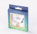 Bracelet chat avec perles bleues