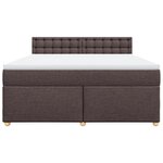 vidaXL Sommier à lattes de lit avec matelas Marron foncé 180x200 cm