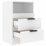 vidaXL Table de chevet Blanc Bois d'ingénierie