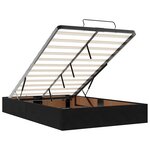 vidaXL Cadre de lit avec matelas Noir 120 x 200 cm Velours