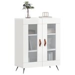 vidaXL Buffet Blanc brillant 69 5x34x90 cm Bois d'ingénierie