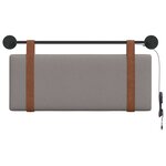 vidaXL Tête de lit suspendue Avec lumière LED Taupe PU antique