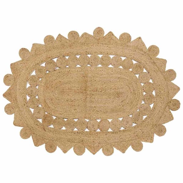 vidaXL Tapis Beige 100 x 152 cm Jute