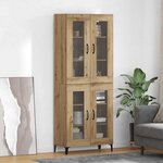 vidaXL Haut Armoire Montage mural Chêne artisanal 69 5 x 34 x 180 cm