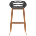 vidaXL Ensemble de bar 5 Pièces Blanc et gris