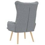 vidaXL fauteuil Gris clair 69 x 74 x 93 cm Tissu et Contreplaqué